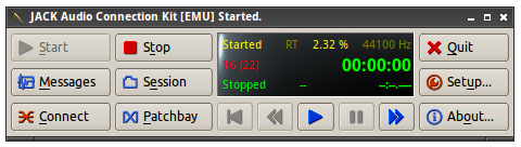 QjackCtl main window